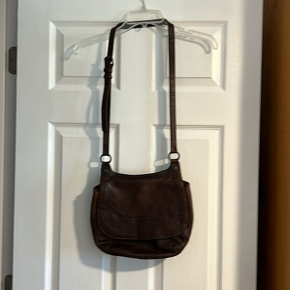 Frye Vintage Brown Saddle Bag Leather